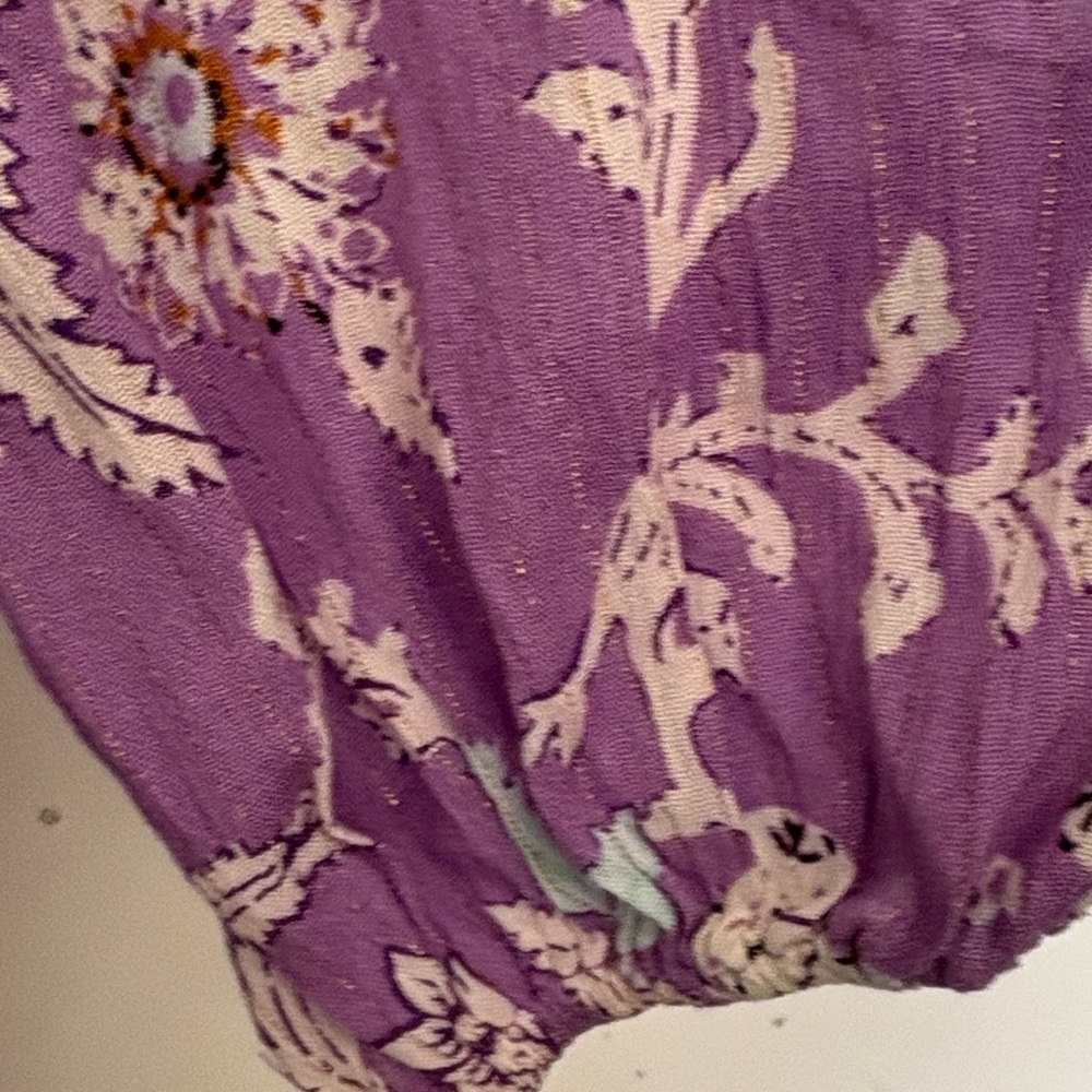 Haute Hippie Purple Floral Long Sleeve Dress - Picture 6 of 12